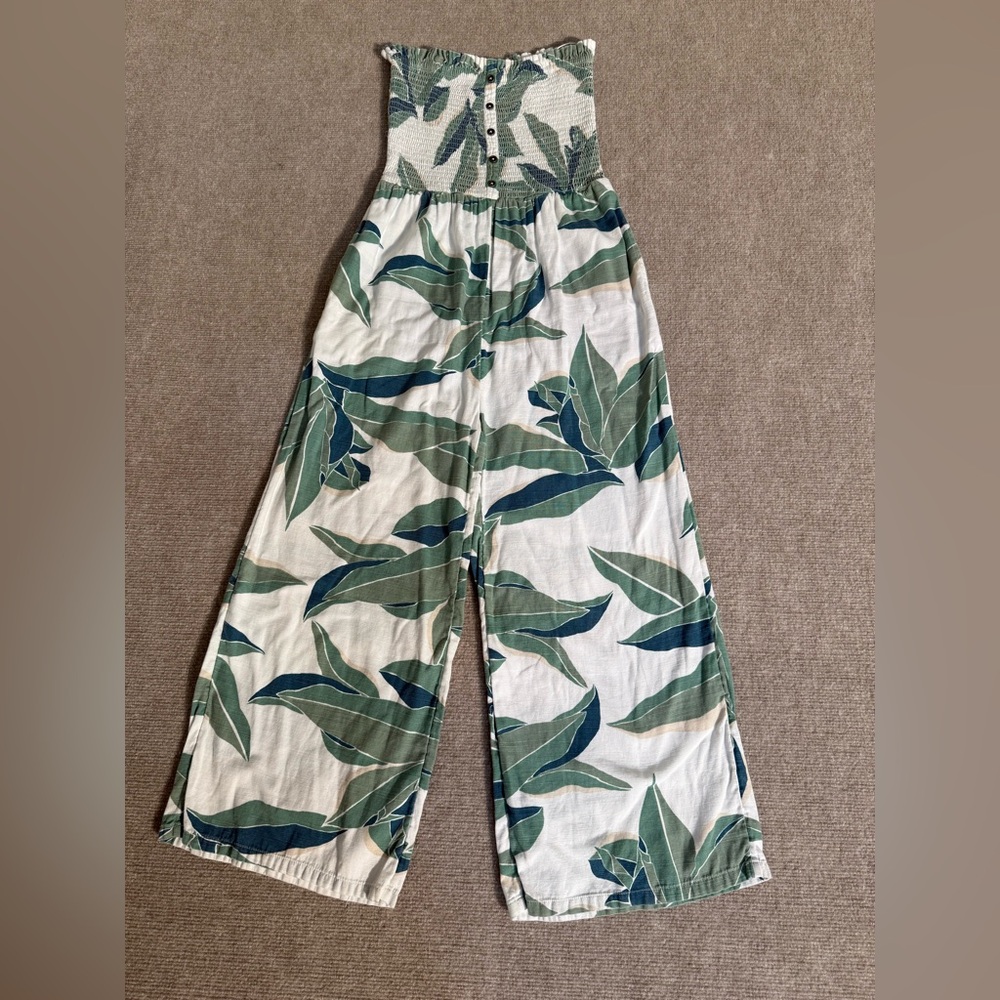 Billabong Forward Feelings Tropical Print Sleeveless Jumpsuit - Size Large - Picture 6 of 12